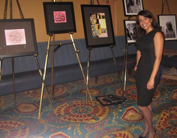 Tailba Alrasheed with artwork