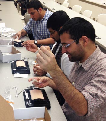 Students working at table